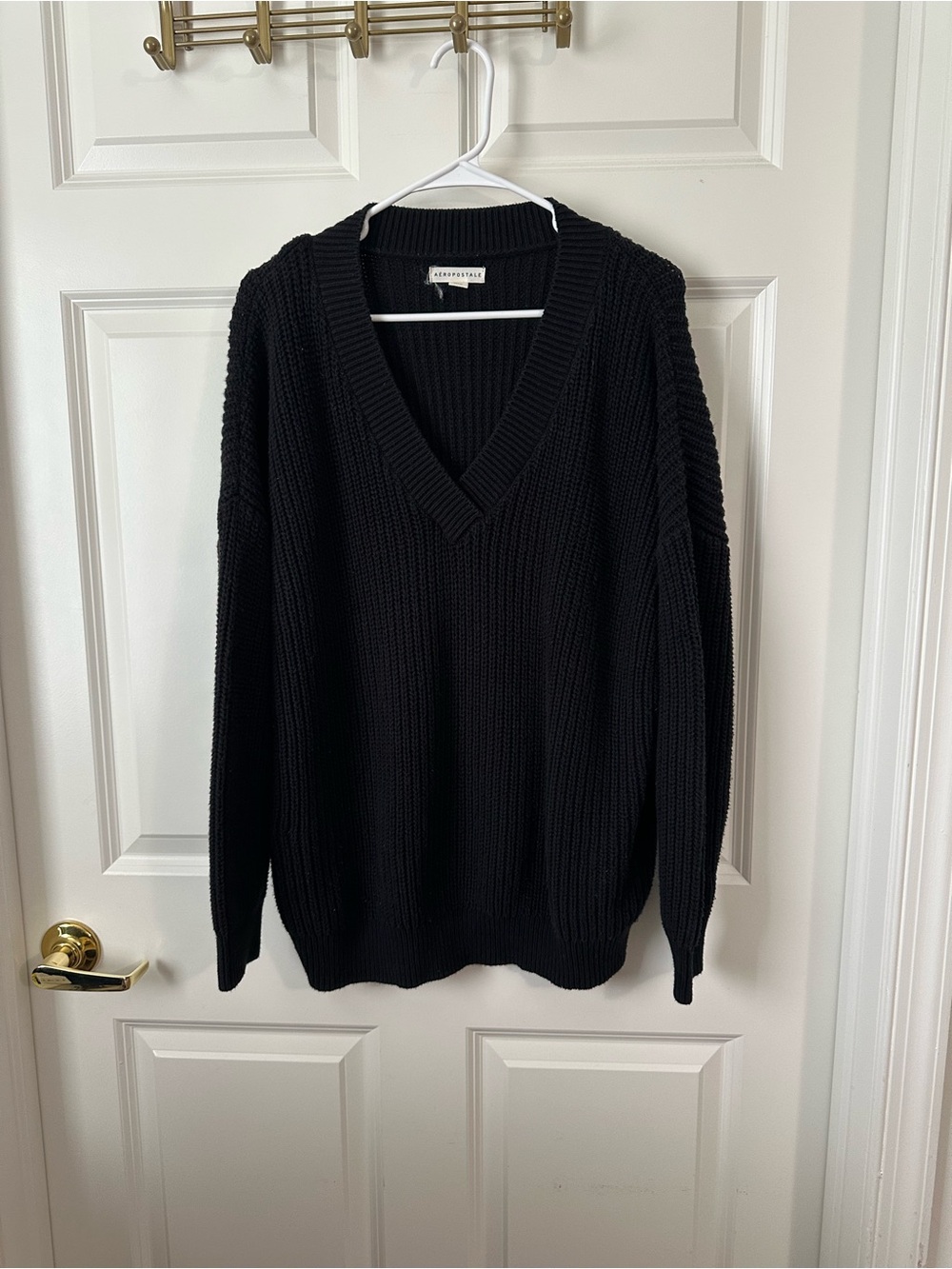 Aeropostale Oversize Knit Black Chunky Sweater Size XL